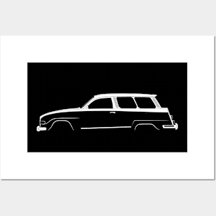 Saab 95 V4 Silhouette Posters and Art